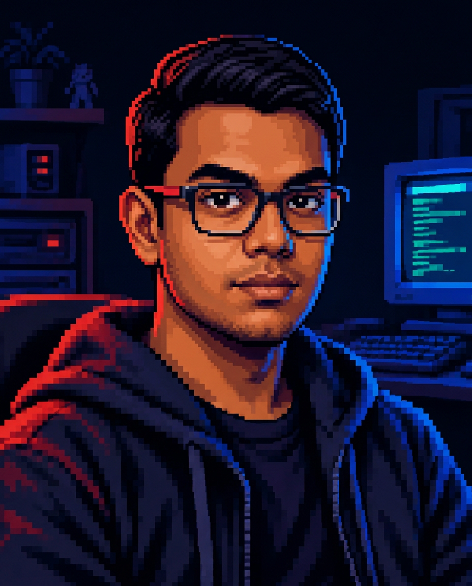 Ajay Kumar DRB - Pixel Art Portrait